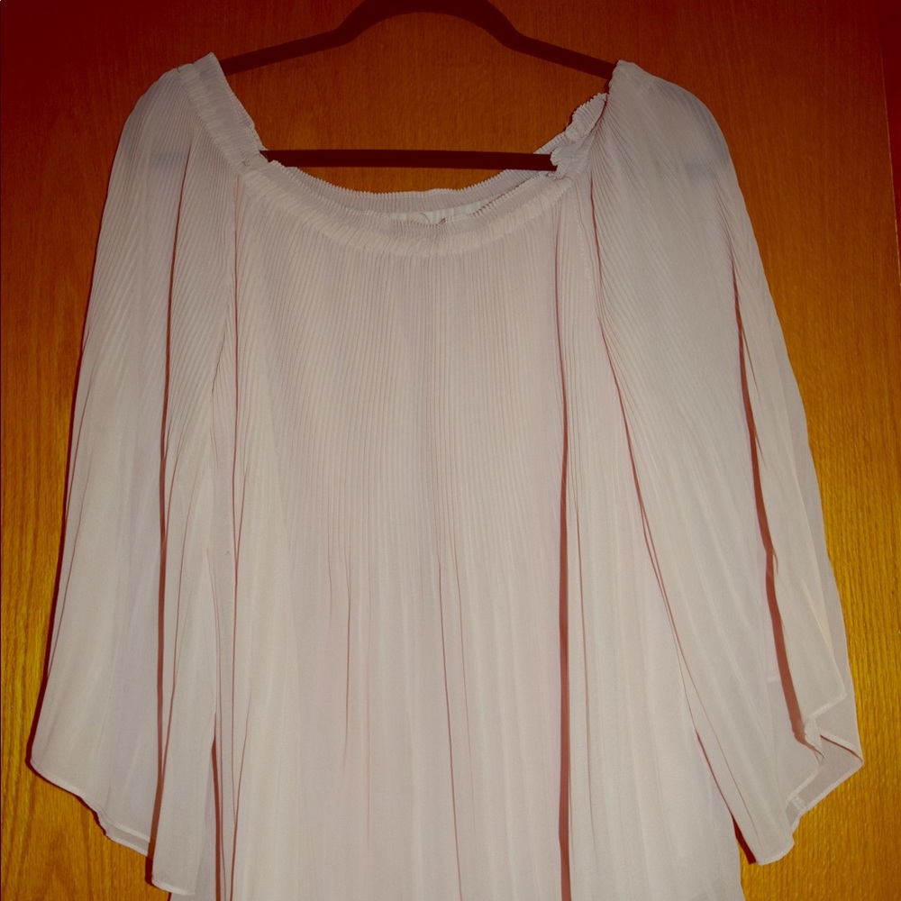 Off the shoulder pleated top